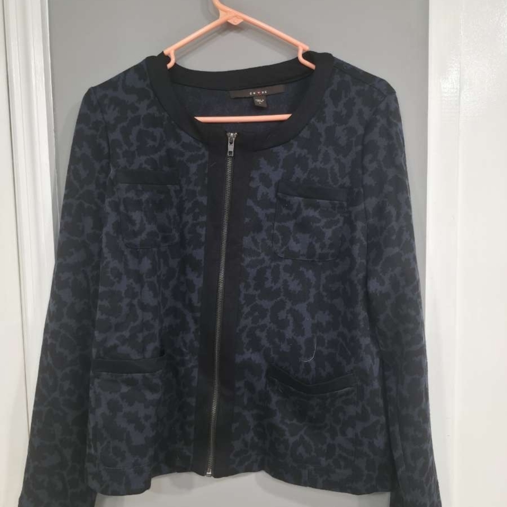 Fever Black and Blue Patterned Blazer